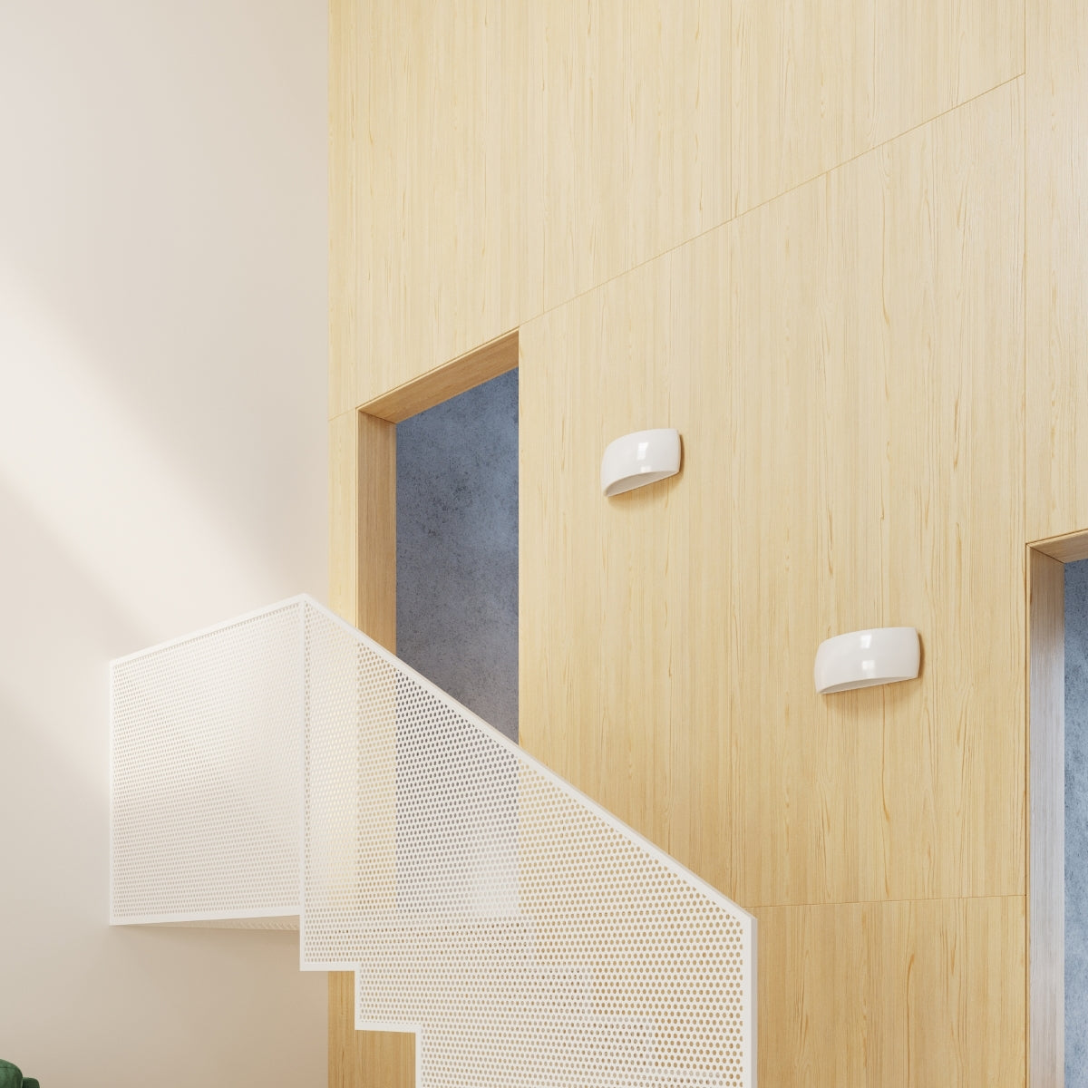 Gelakte wandlamp PONTIUS wit glans