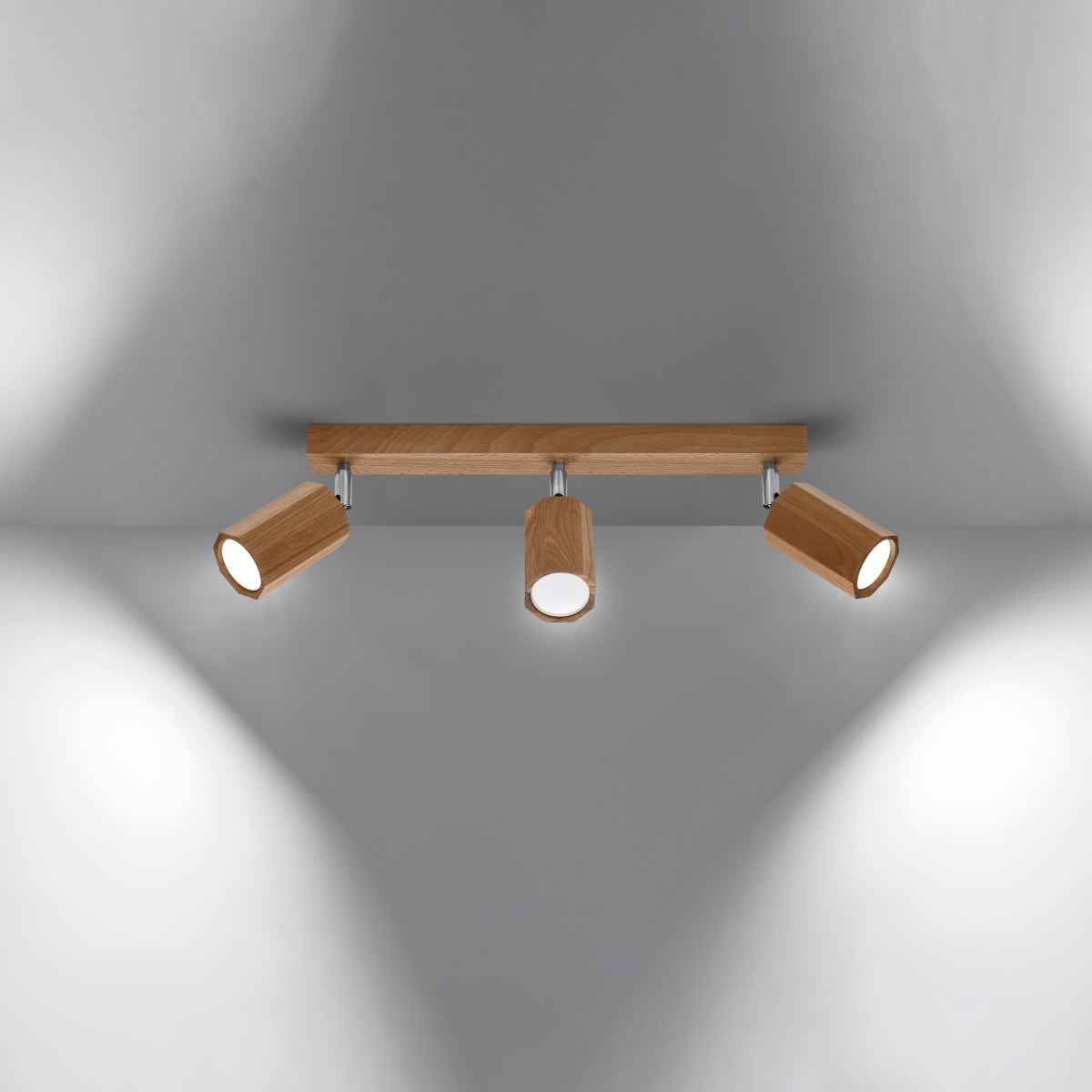 Plafondlamp ZEKE 3 eik