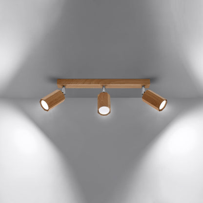 Plafondlamp ZEKE 3 eik