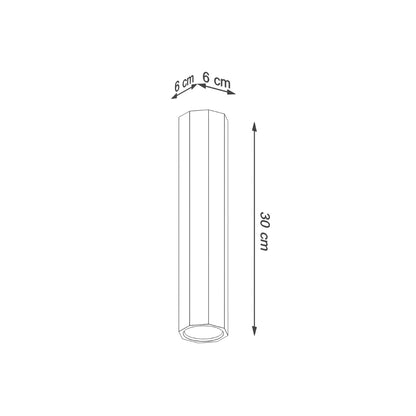 Plafondlamp ZEKE 30 eik