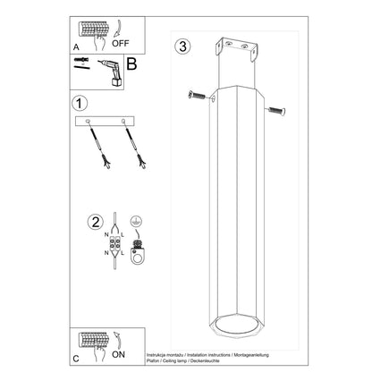 Plafondlamp ZEKE 30 eik