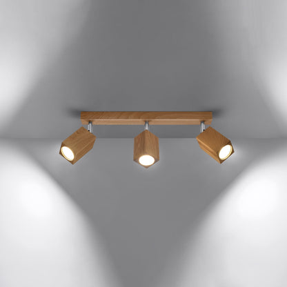 Plafondlamp KEKE 3 eik