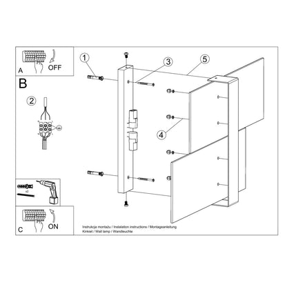 Wandlamp MASSIMO wit