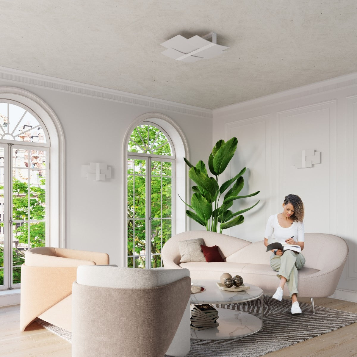 Wandlamp CELIA wit