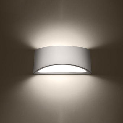 Gelakte wandlamp VIXEN wit glans