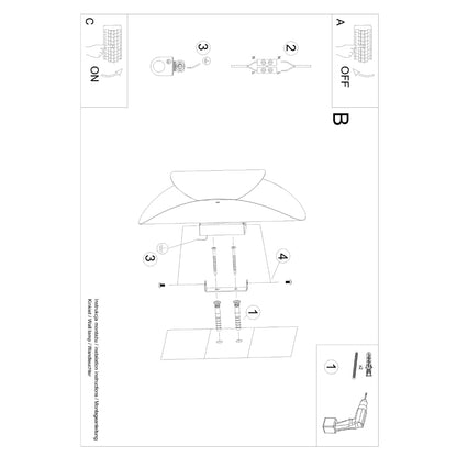 Wandlamp TEAR wit