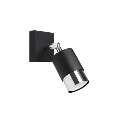 Wandlamp NERO zwart/chroom