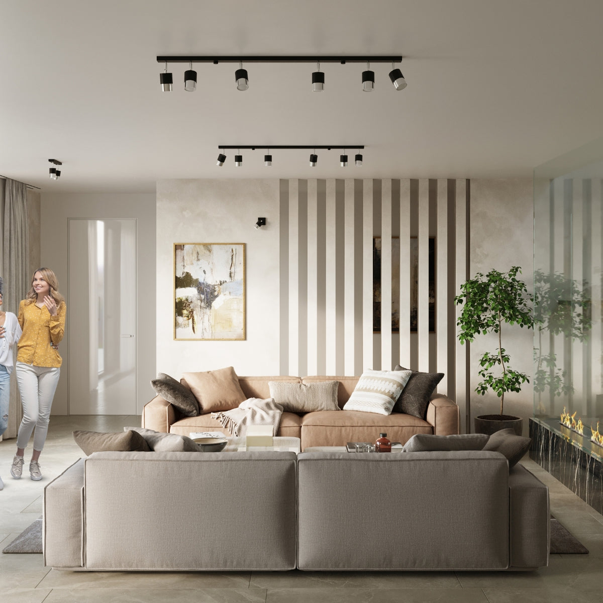 Wandlamp NERO zwart/chroom
