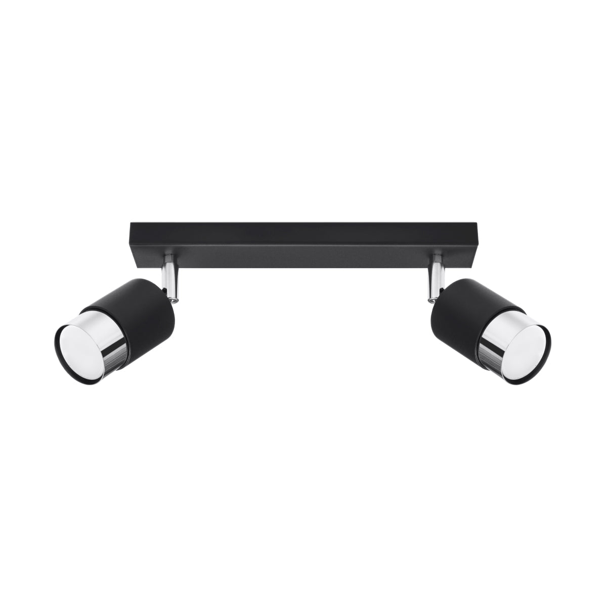 Plafondlamp NERO 2 zwart/chroom