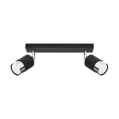 Plafondlamp NERO 2 zwart/chroom