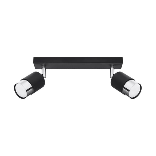 Plafondlamp NERO 2 zwart/chroom