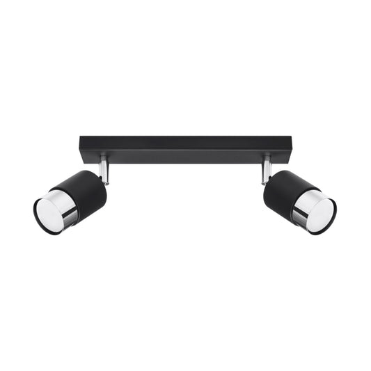 Plafondlamp NERO 2 zwart/chroom