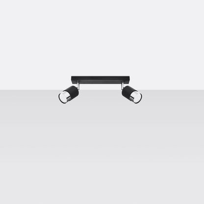 Plafondlamp NERO 2 zwart/chroom