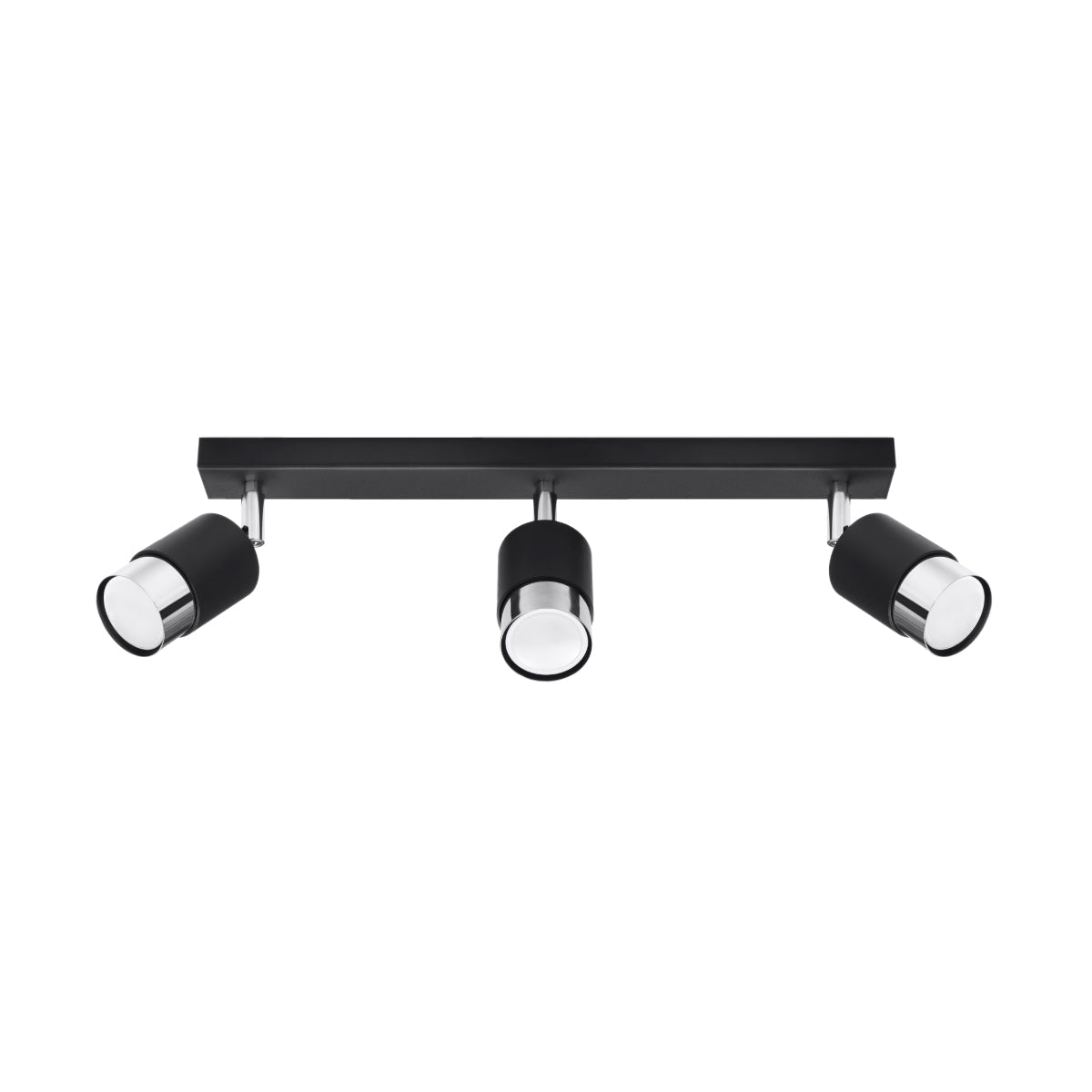Plafondlamp NERO 3 zwart/chroom