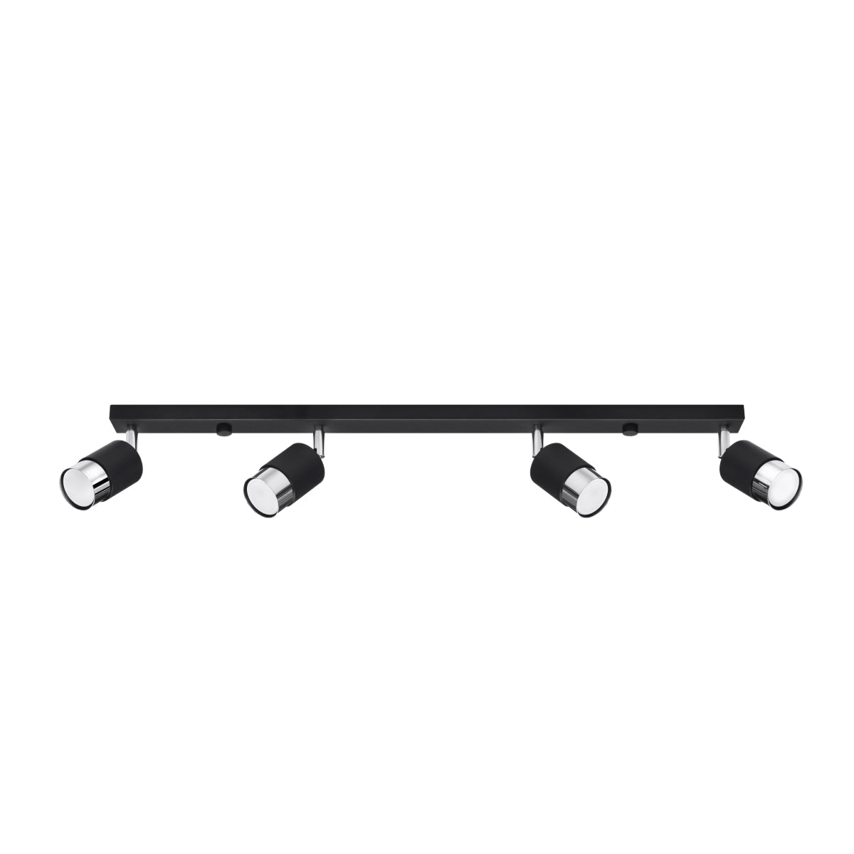 Plafondlamp NERO 4 zwart/chroom