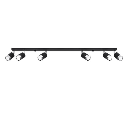 Plafondlamp NERO 6 zwart/chroom