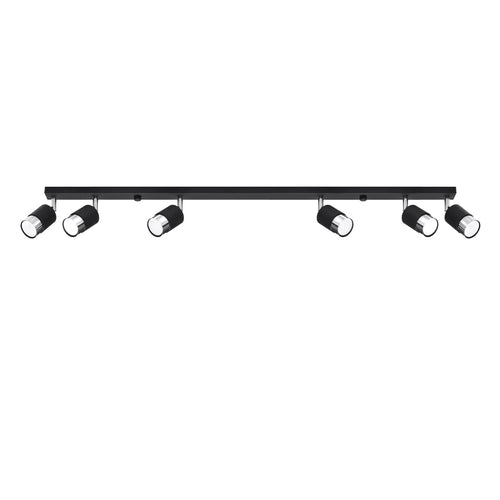 Plafondlamp NERO 6 zwart/chroom