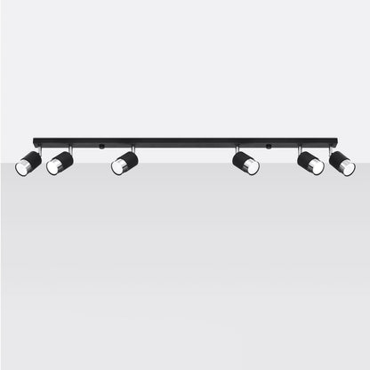 Plafondlamp NERO 6 zwart/chroom