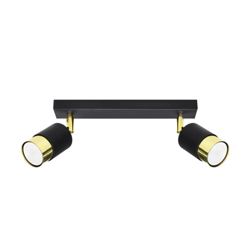 Plafondlamp NERO 2 zwart/goud