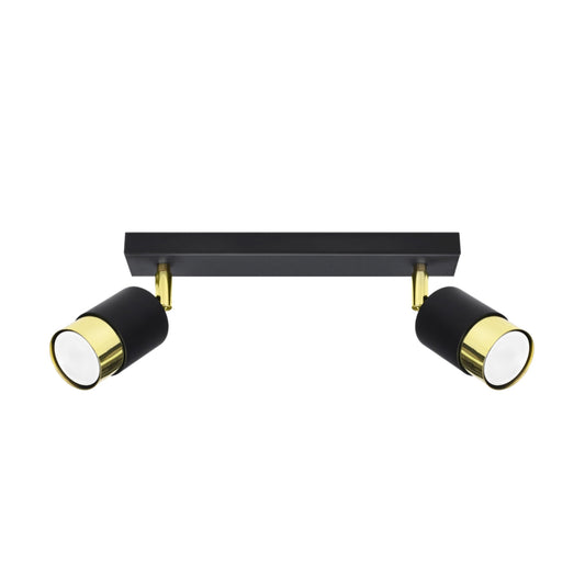 Plafondlamp NERO 2 zwart/goud