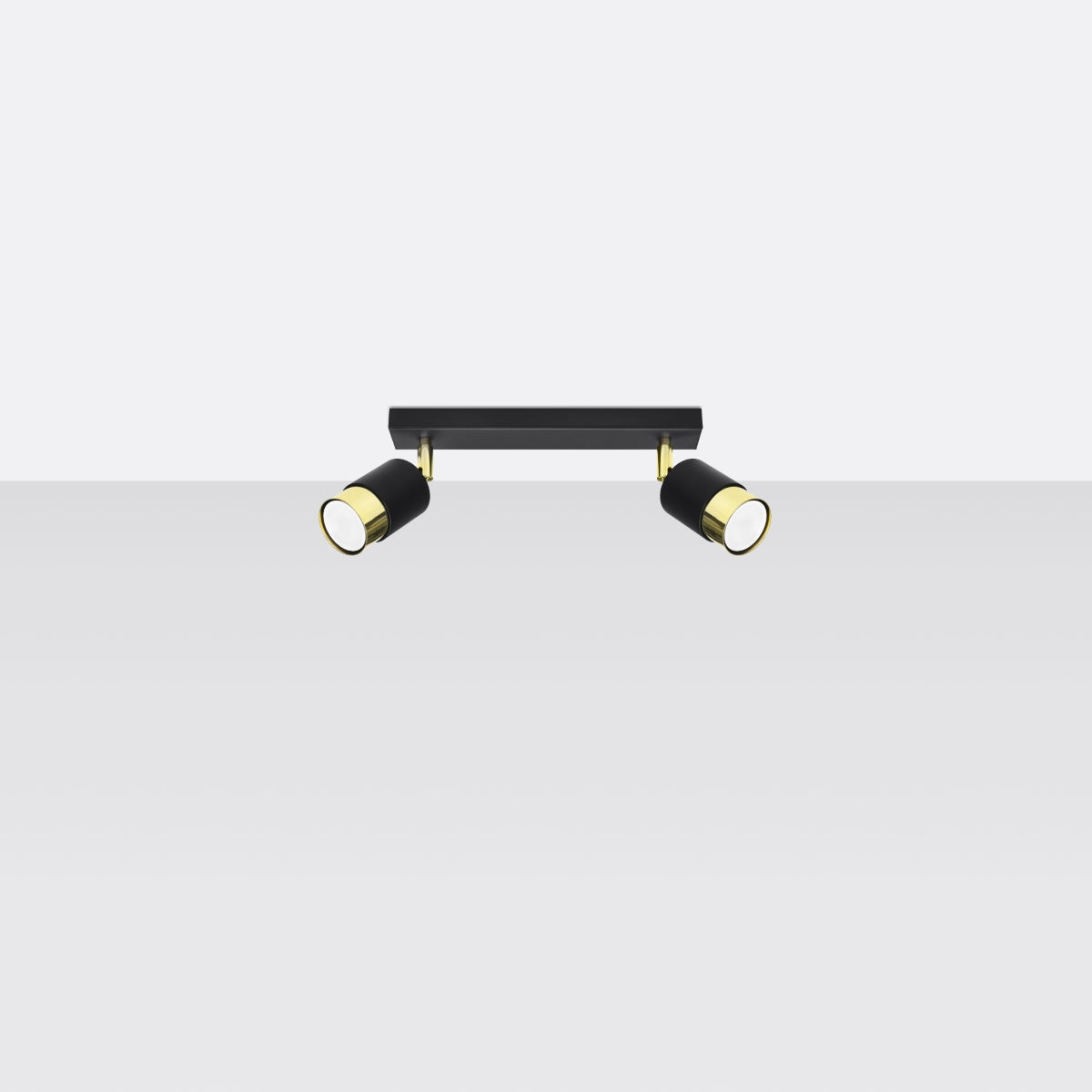 Plafondlamp NERO 2 zwart/goud
