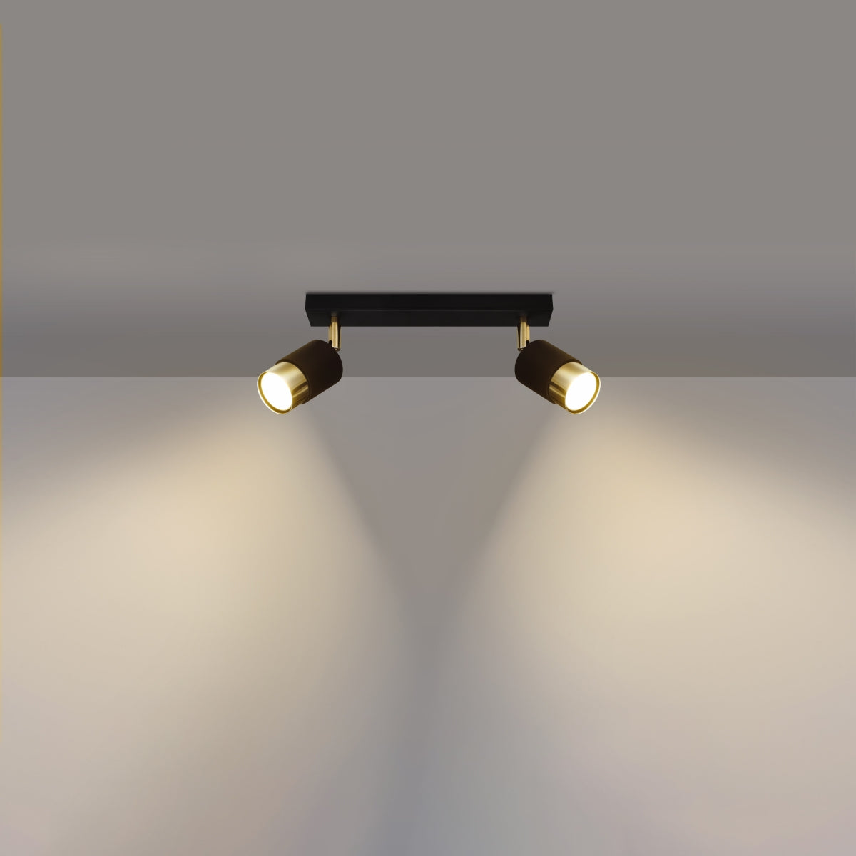 Plafondlamp NERO 2 zwart/goud
