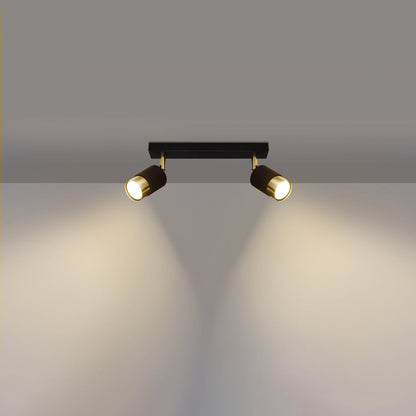 Plafondlamp NERO 2 zwart/goud