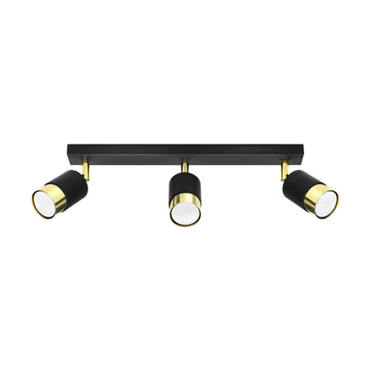 Plafondlamp NERO 3 zwart/goud