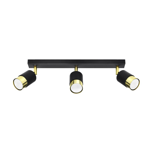 Plafondlamp NERO 3 zwart/goud