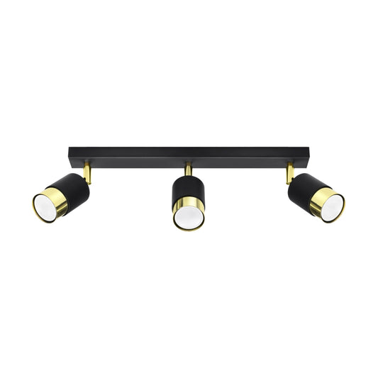 Plafondlamp NERO 3 zwart/goud