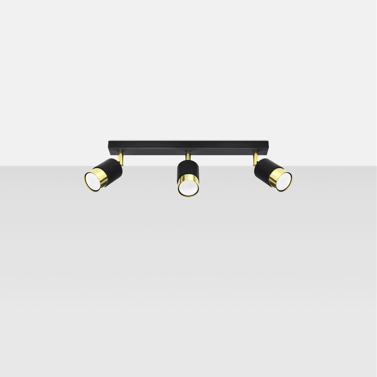 Plafondlamp NERO 3 zwart/goud