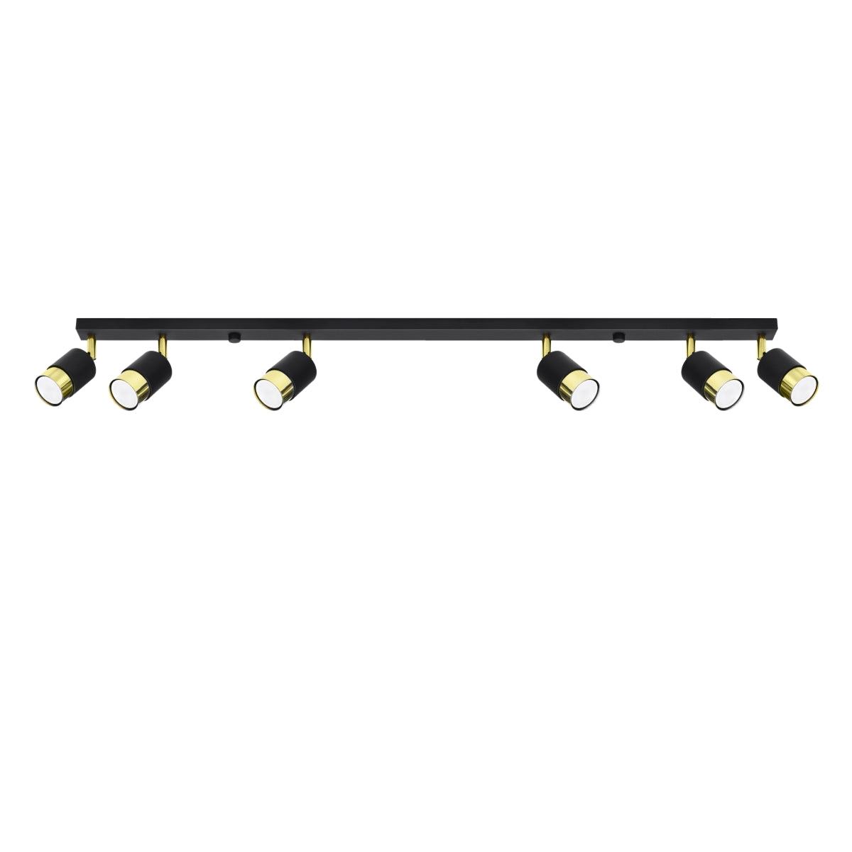 Plafondlamp NERO 6 zwart/goud