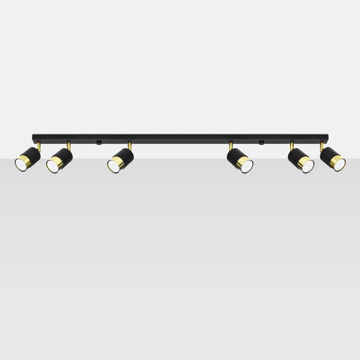 Plafondlamp NERO 6 zwart/goud
