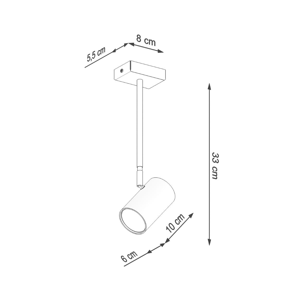 Plafondlamp NORANO zwart