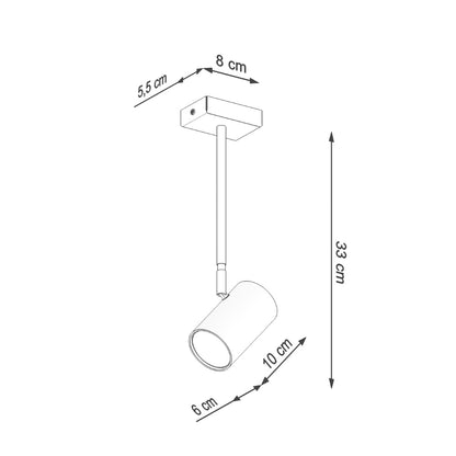 Plafondlamp NORANO zwart