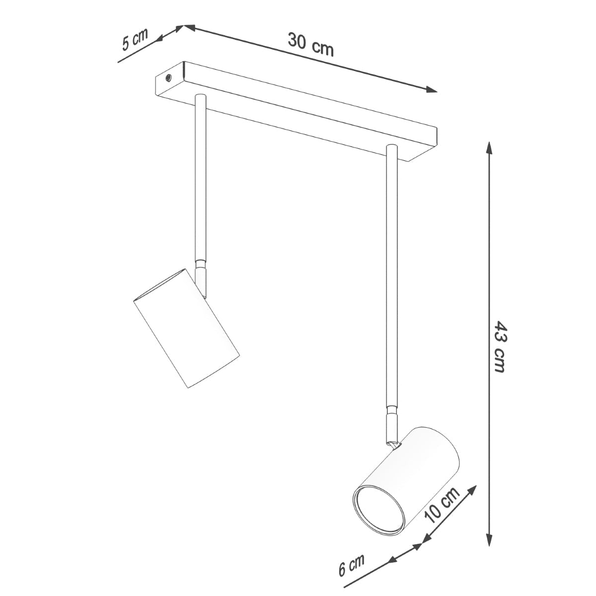 Plafondlamp NORANO 2 zwart