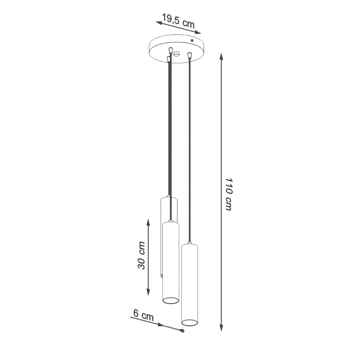 Hanglamp LAGOS 3P zwart