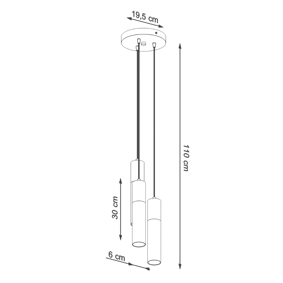 Hanglamp BORGIO 3P wit