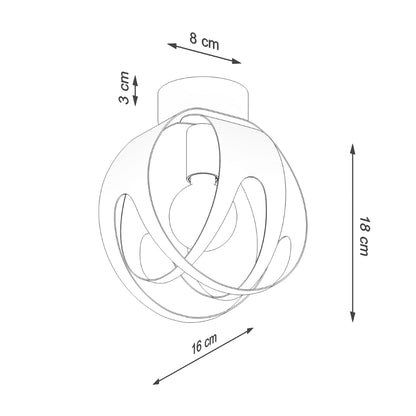Plafondlamp TULOS wit