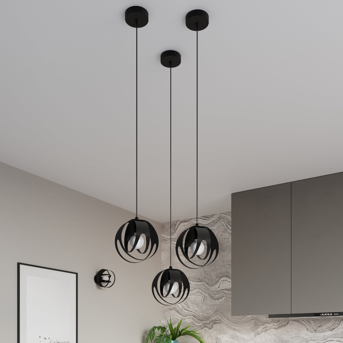 Hanglamp TULOS 1 zwart