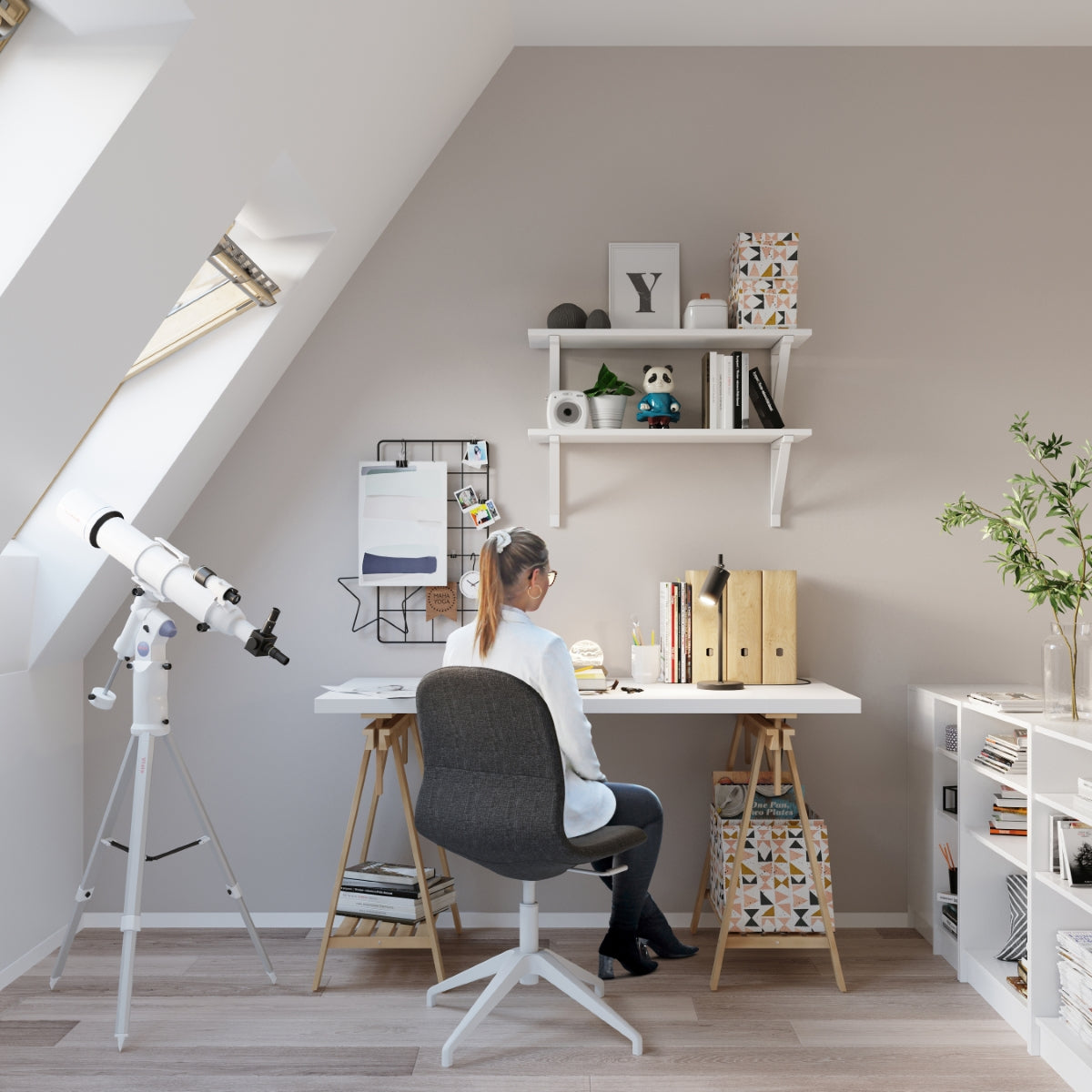Tafellamp RING zwart