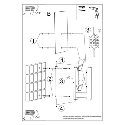 Wandlamp LAPPO wit