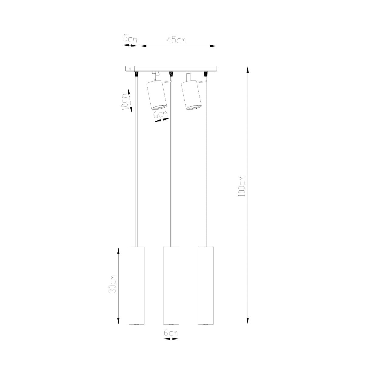 Hanglamp RING 3 wit