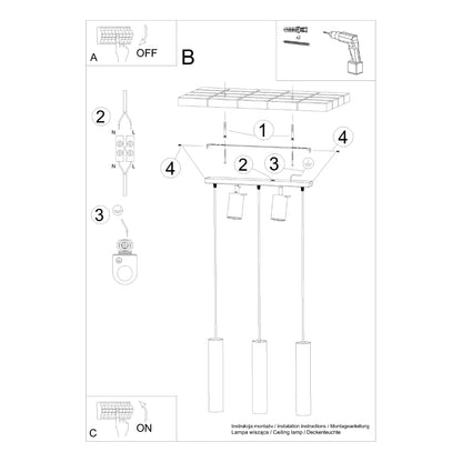 Hanglamp RING 3 zwart