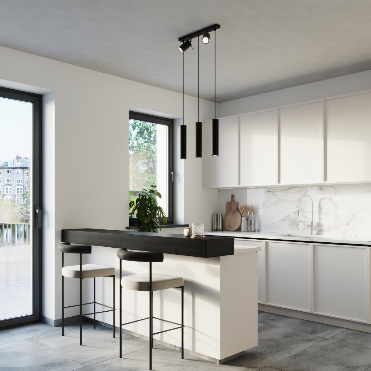 Hanglamp RING 3 zwart