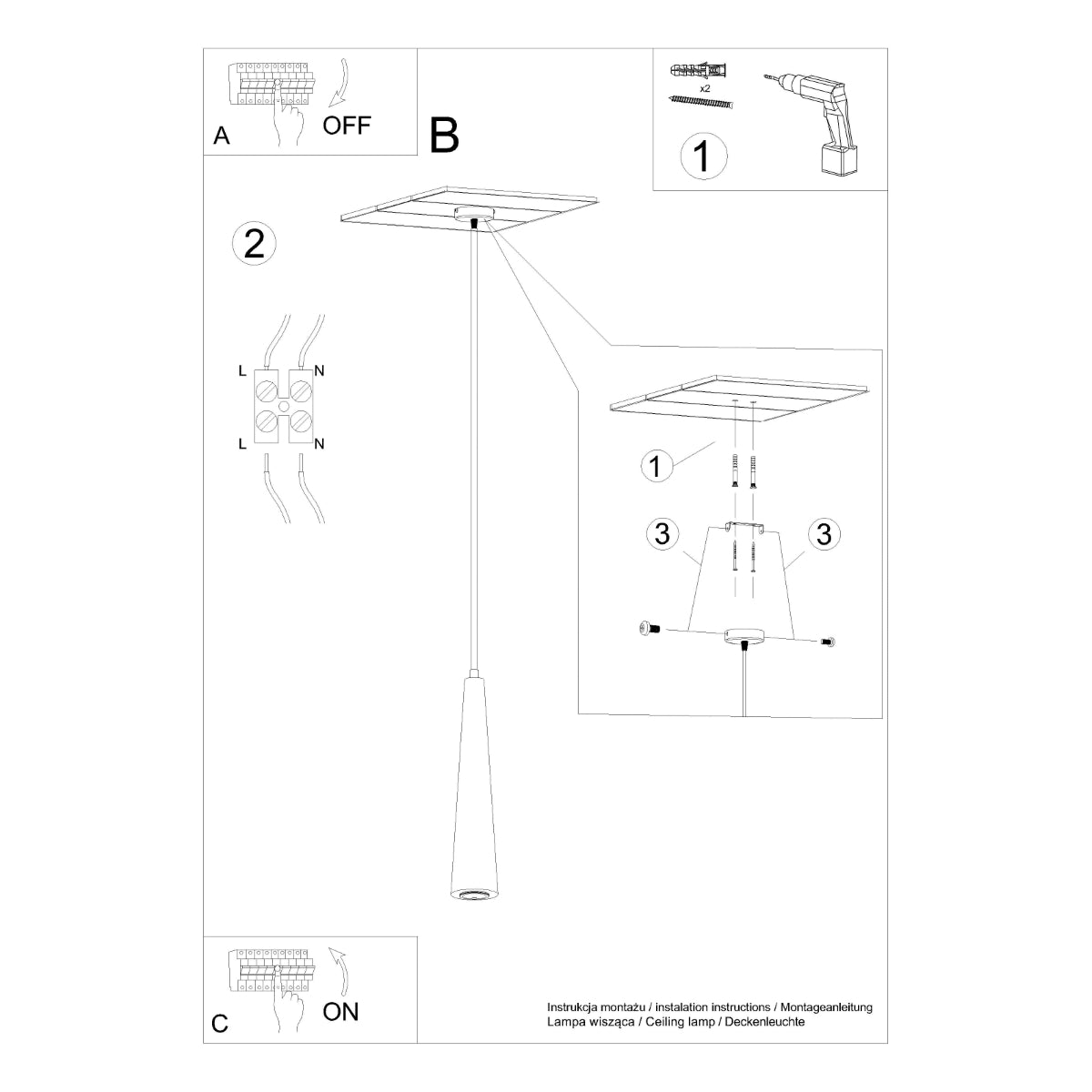 Hanglamp SULA 1 naturel hout