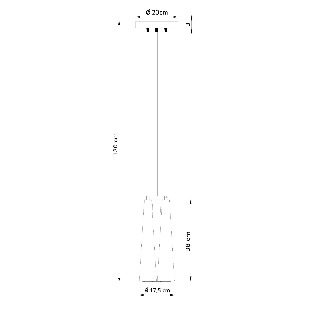 Hanglamp SULA 3P naturel hout