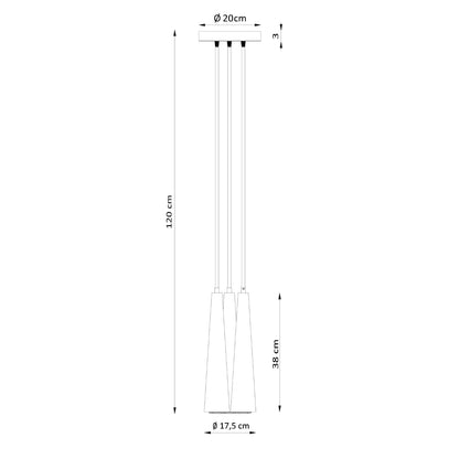 Hanglamp SULA 3P naturel hout