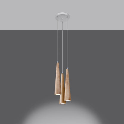 Hanglamp SULA 3P naturel hout