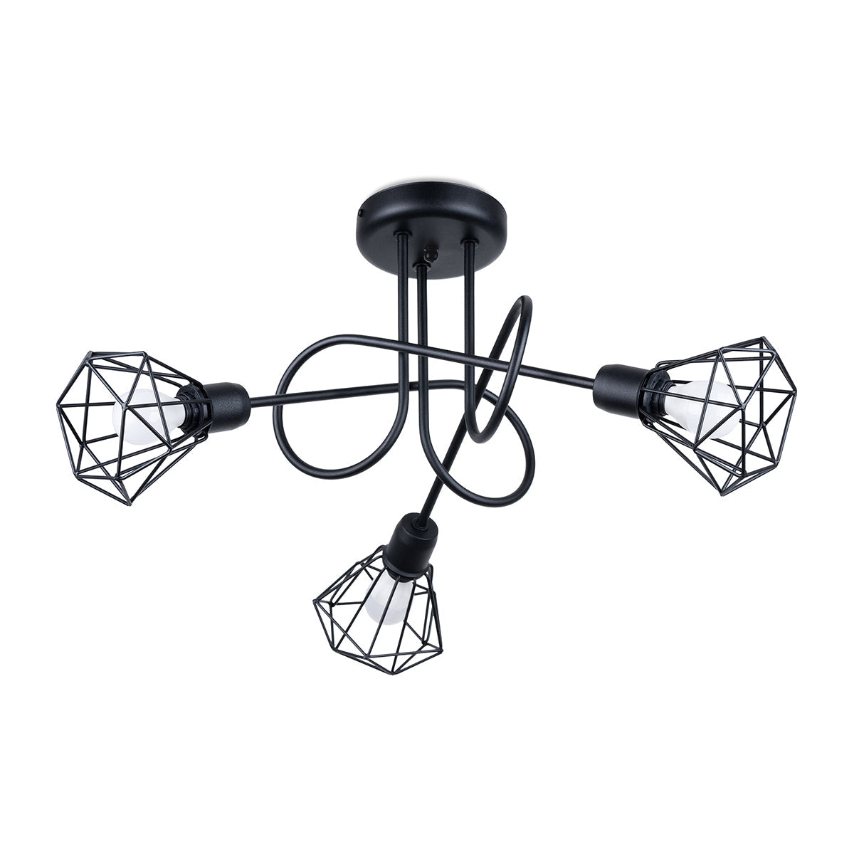 Moderne Zwarte Kroonluchter ARTEMIS 3S